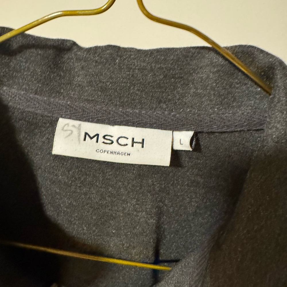 Gray Zip Up Sweater with Standing Collar - Picture 2 of 3